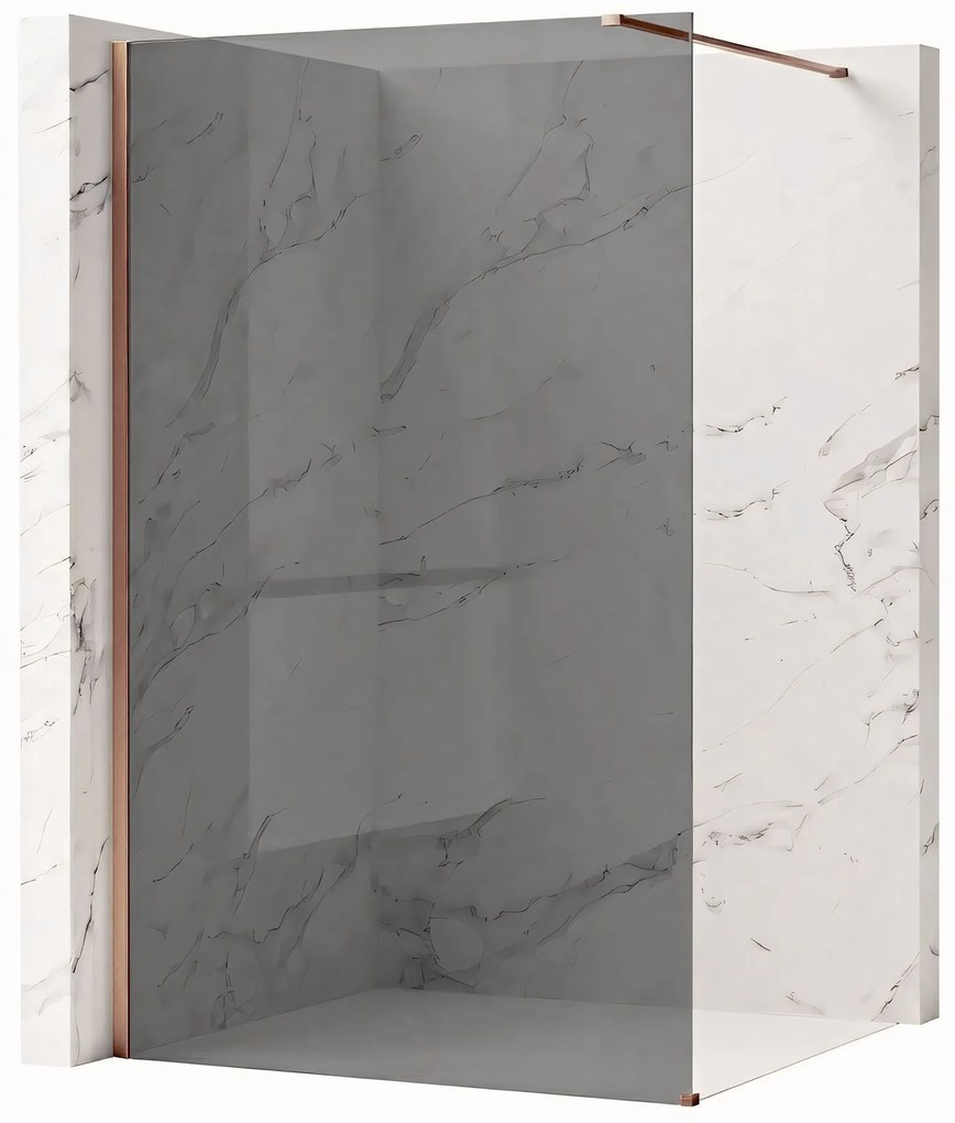 Walk-in douchewand Rea Flexi Grey / Brush Copper 120