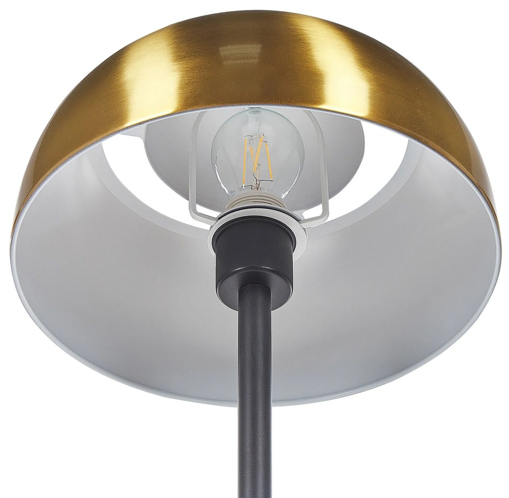 Vloerlamp SENETTE Goud/Zwart 148 CM Beliani