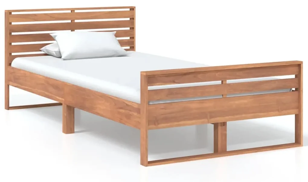 vidaXL Bedframe massief teakhout 100x200 cm