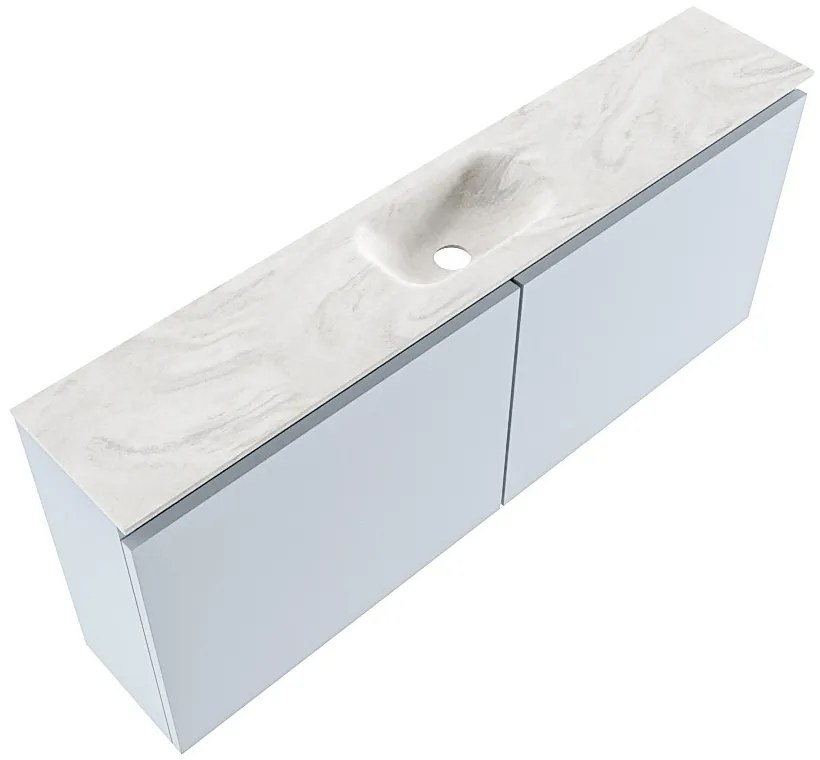 Mondiaz Ture DLux toiletmeubel 120cm clay met wastafel ostra midden met kraangat