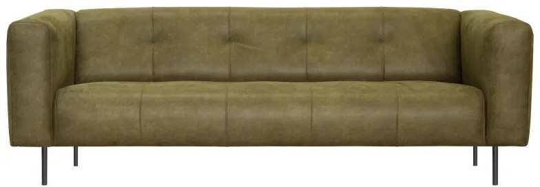 3-zits bank Almada | leer Bull groen 59 | 2,21 mtr breed