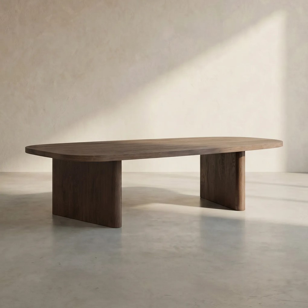 Organische Salontafel Mocca - 65 X 130cm.