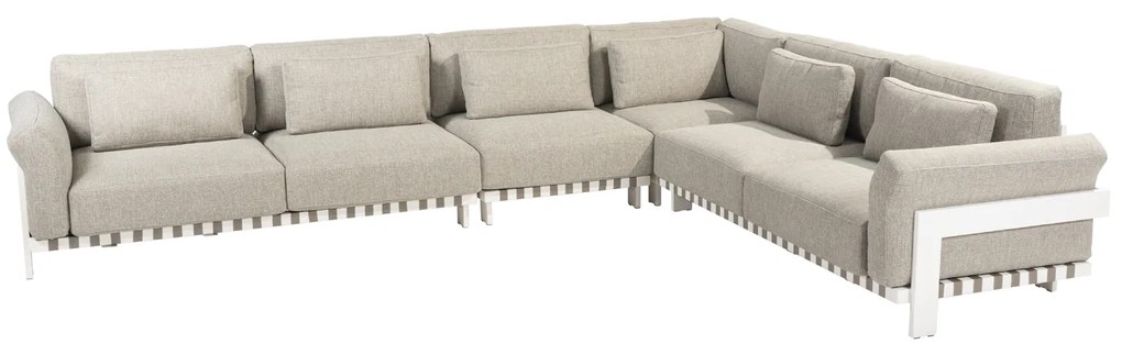 4 Seasons Outdoor Paloma hoek loungebank met eiland en Volta tafels * Sale *      beige weerbestendig