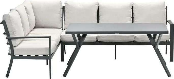 Garden Impressions Senja lounge dining set 3-delig links - desert sand