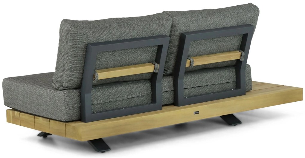 Hoek loungeset 6 personen Teak Old teak greywash Santika Furniture Santika