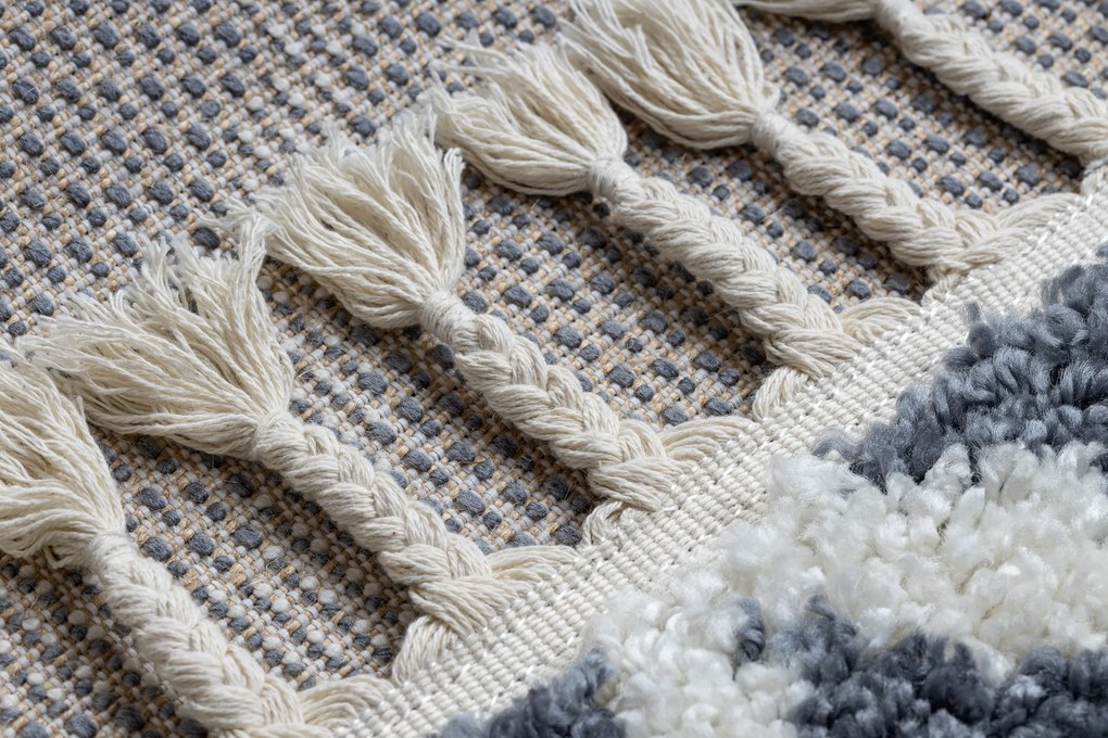 Tapijt, Vloerbekleding BERBER CROSS grijskleuring - voor keuken, naar de gang