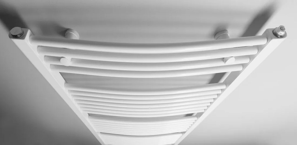 Aqualine Orbit gebogen design radiator 45x170cm wit 757Watt