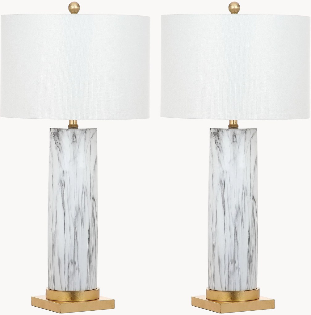 Tafellamp Rashi met marmer effect, 2-delig