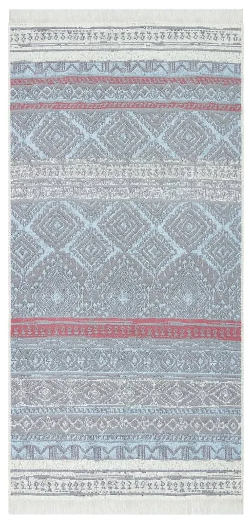 vidaXL Vloerkleed 100x200 cm katoen roze en aqua