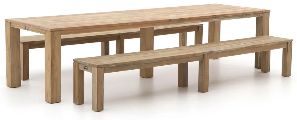 Picknickset ROUGH  | 10 personen | Tuinset teakhout | 3-delig | Kees Smit Tuinmeubelen