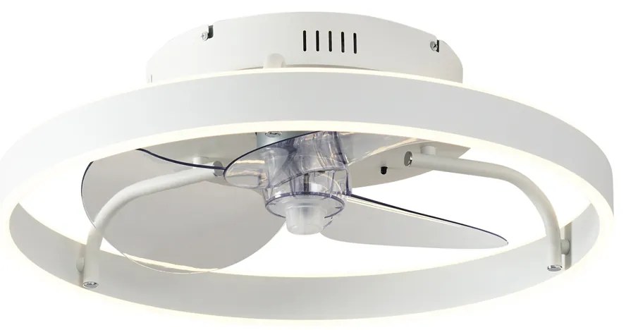 Plafondventilator met lamp wit 50cm incl. LED dimbaar met afstandsbediening - Maddy Modern rond Binnenverlichting Lamp