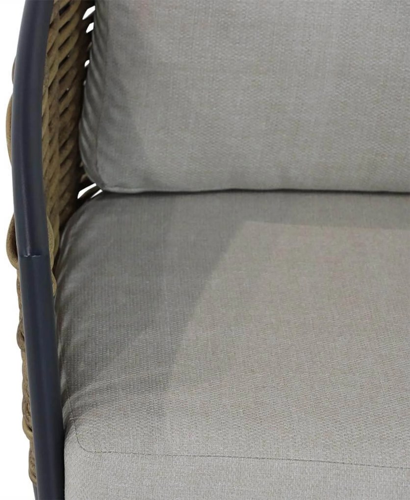 Stoel en Bank Loungeset 4 personen Aluminium/wicker Grijs Lifestyle Garden Furniture Nice