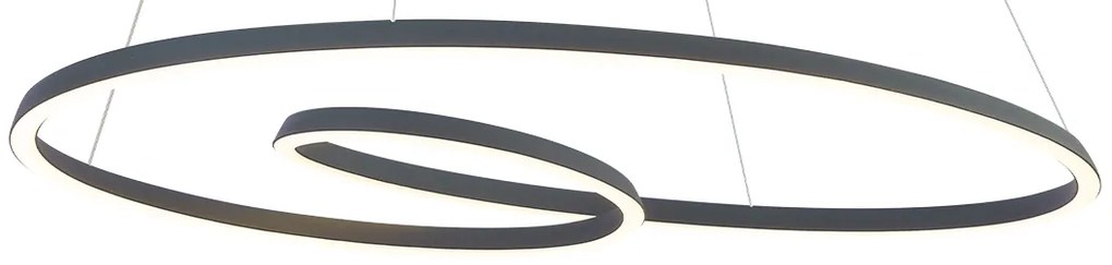 Scandinavische hanglamp zwart 110cm incl. LED 3-staps dimbaar - Circuit