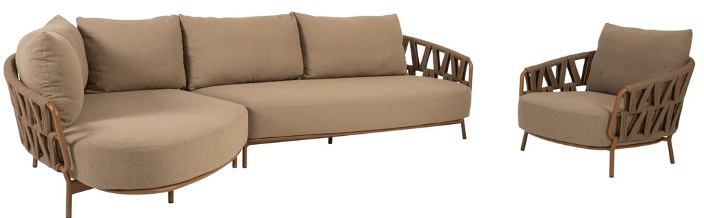 Biarritz chaise longue loungeset 3 delig amber 4 Seasons Outdoor
