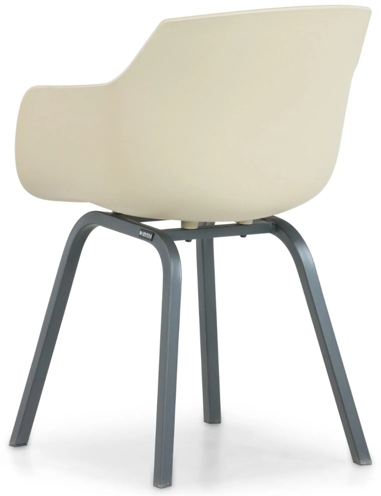 Tuinset 4 personen 90 cm Kunststof Taupe Lifestyle Garden Furniture Salina/Mateo