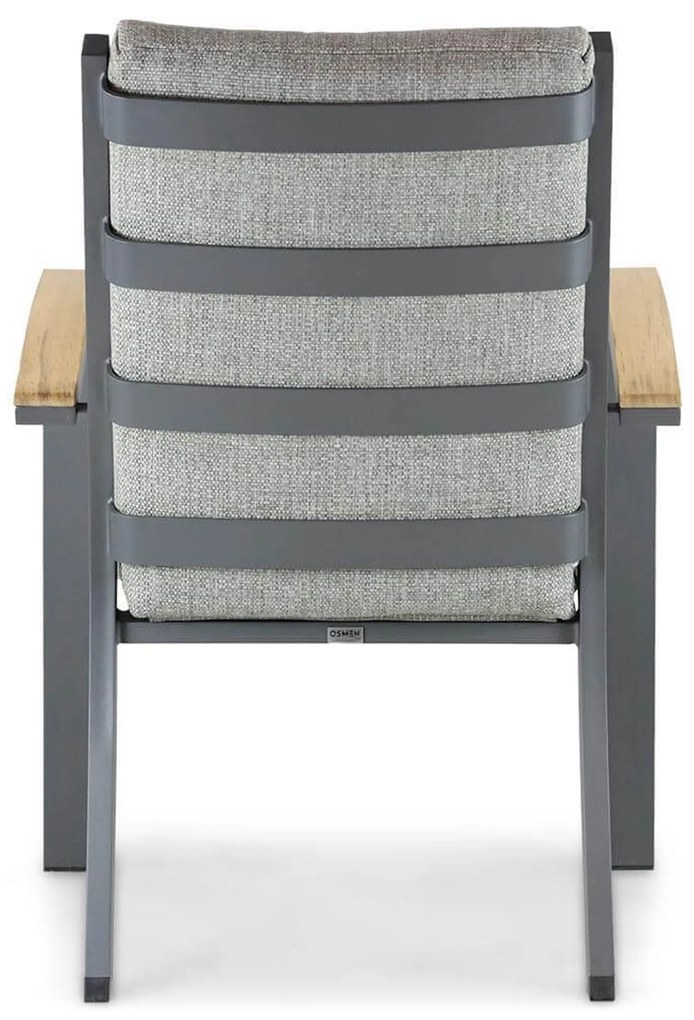 Tuinset 4 personen 180 cm Aluminium Grijs Osmen Midura/Veneto