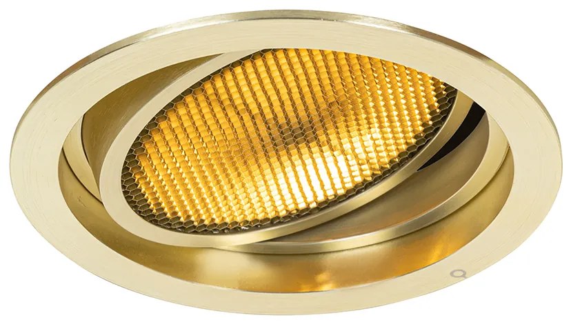 Moderne inbouwspot goud verstelbaar - Coop 111 Honey Modern GU10 rond Binnenverlichting Lamp