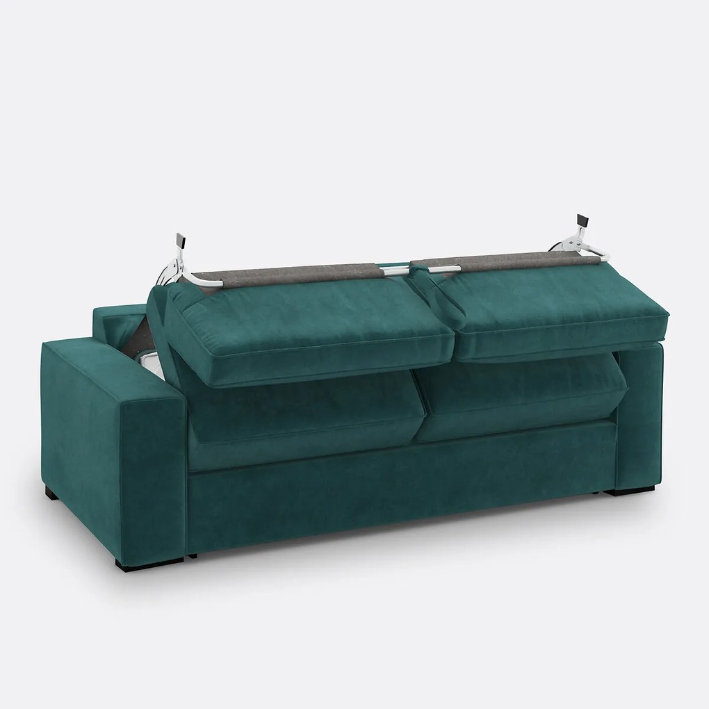 Slaapbank van fluweel, 2, 3 of 4 zits, Comfort BULTEX® Cécilia