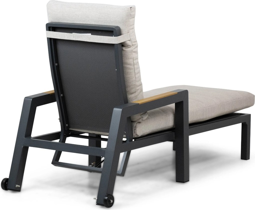 Lifestyle Garden Furniture Evora Ligbed Verstelbaar Aluminium Grijs