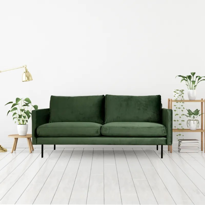 3 zitsbank - Violet - velours Brunei 45