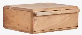 Pack Van 2 Zwevende Nachtkastjes 40x30 Cm Van Nordilan Acaciahout Rustiek Acaciabruin - Sklum