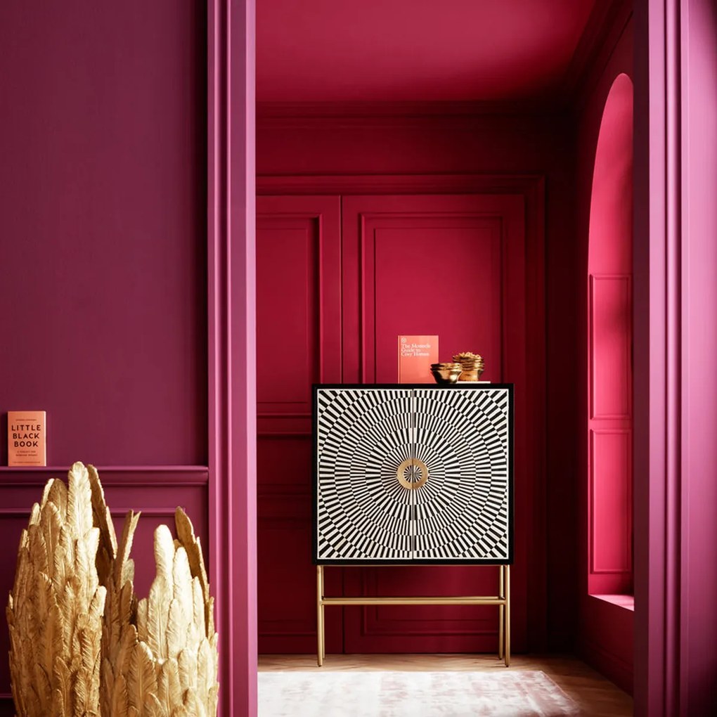 Design Wandkast Zwart-wit - 100x40x140cm.