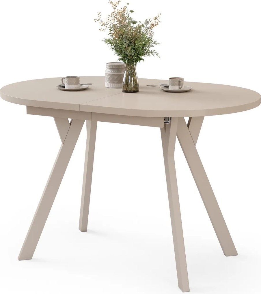 Mazzoni ALMO Kasjmier / kasjmier poten - OVALE UITSCHUIFTAFEL 120-220 cm VOOR 10-12 PERSONEN