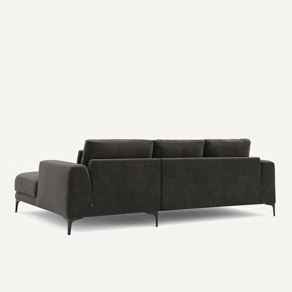 Hoekbank rechts van chenille fluweel, Marsile