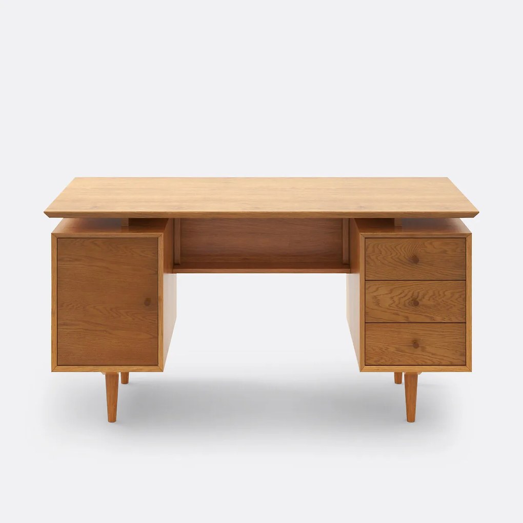 vintage bureau, 2 kisten, Quilda