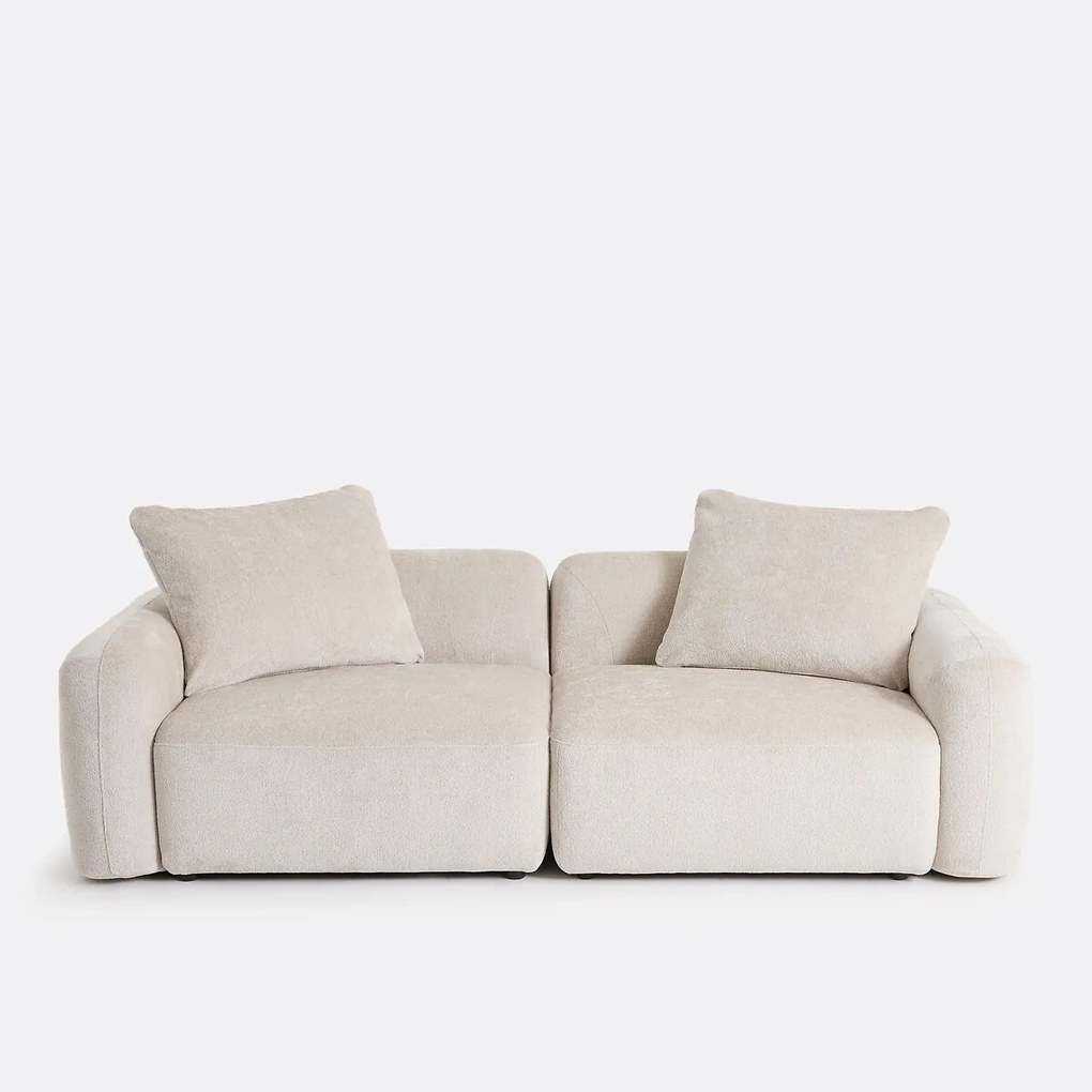 Modulaire 3-zits rechte bank in jacquard chenille, AMAD