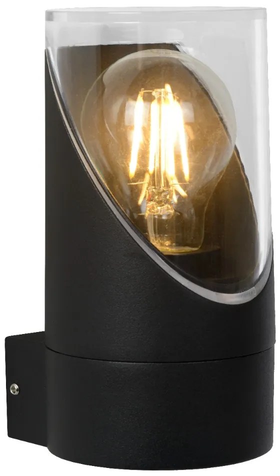 Lucide Norman wandlamp 15W 17x10cm zwart