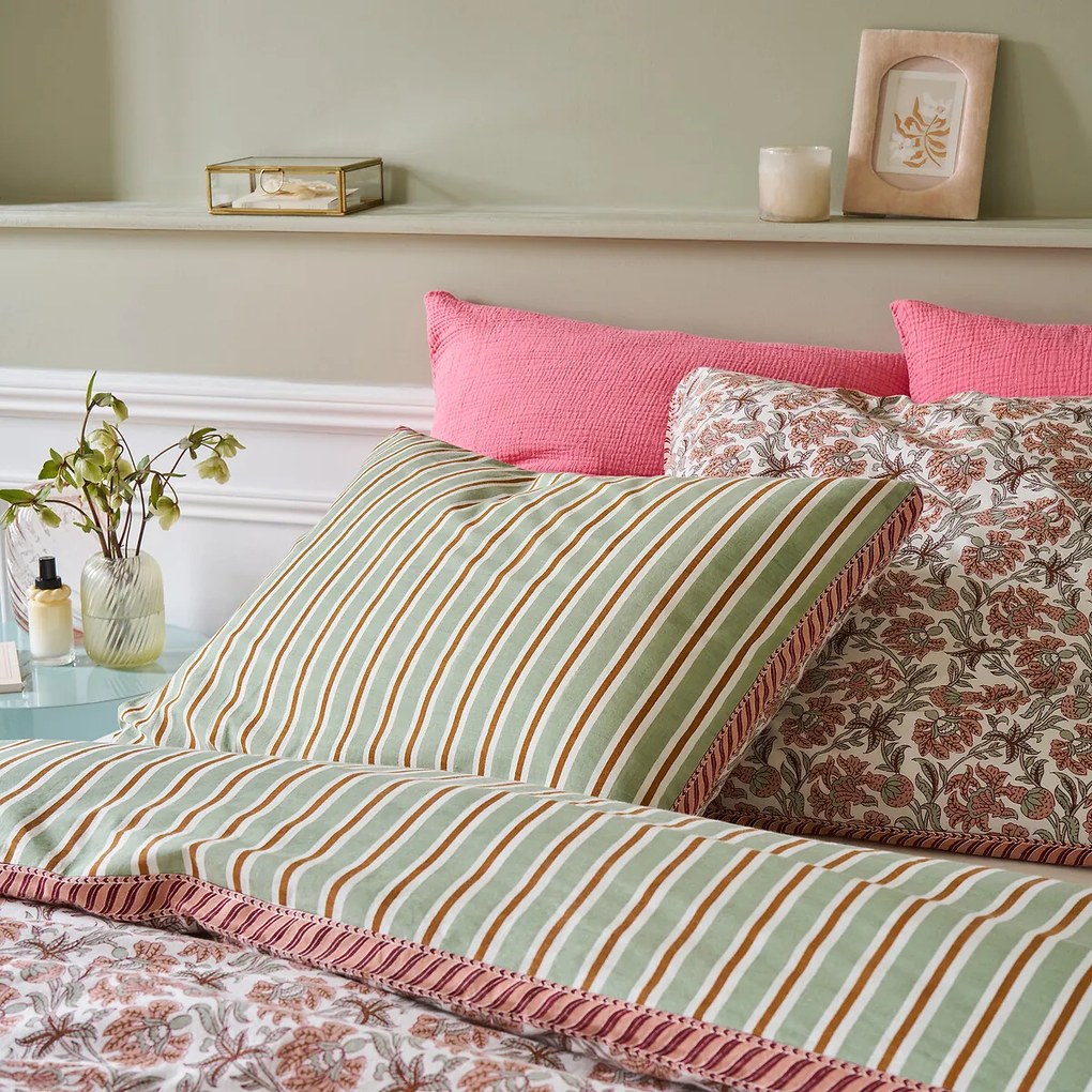 Kussensloop in gewassen katoen, Hyacinthe