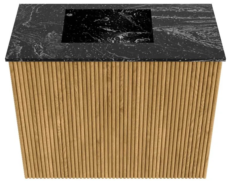 Mondiaz Joya DLux 50cm toiletmeubel oak met wastafel faye links zonder kraangat lava