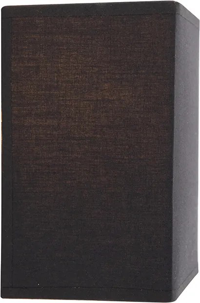 Moderne wandlamp zwart en goud met stoffen kap - Vete