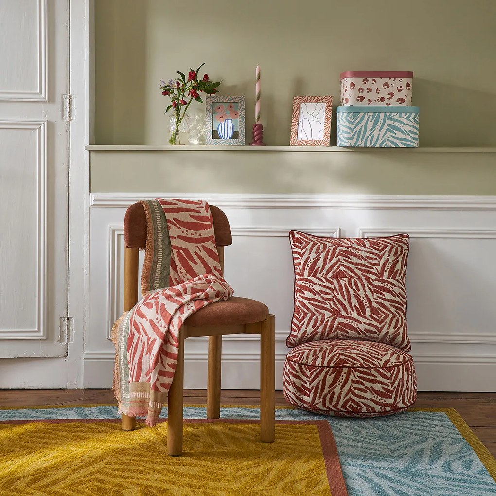 Jacquard plaid met franjes, LEAN