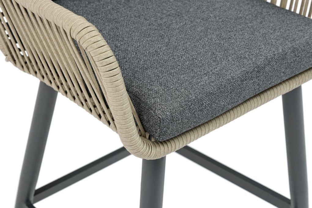 Tuinstoel Rope Grijs-antraciet Coco Alto high