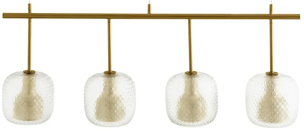 Lijn hanglamp met 4 bollen Mistinguett