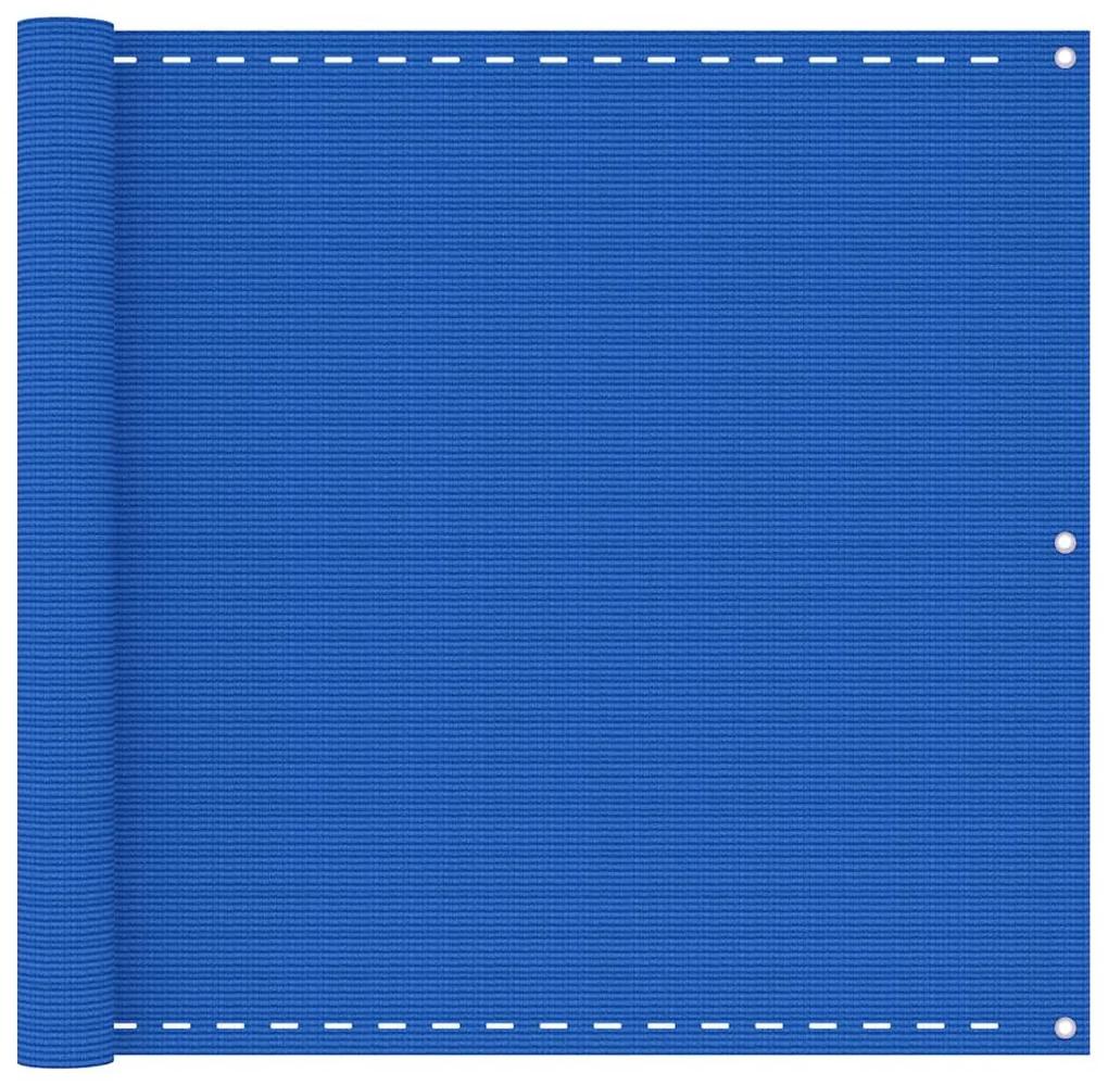 vidaXL Balkonscherm 90x400 cm HDPE blauw