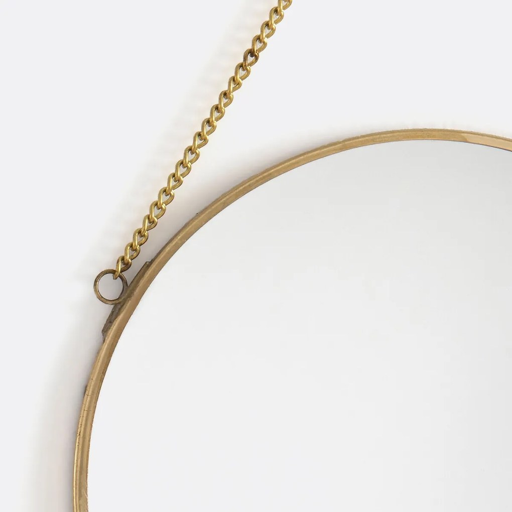 Set van 2 ronde spiegels, messing of zwart, Uyova