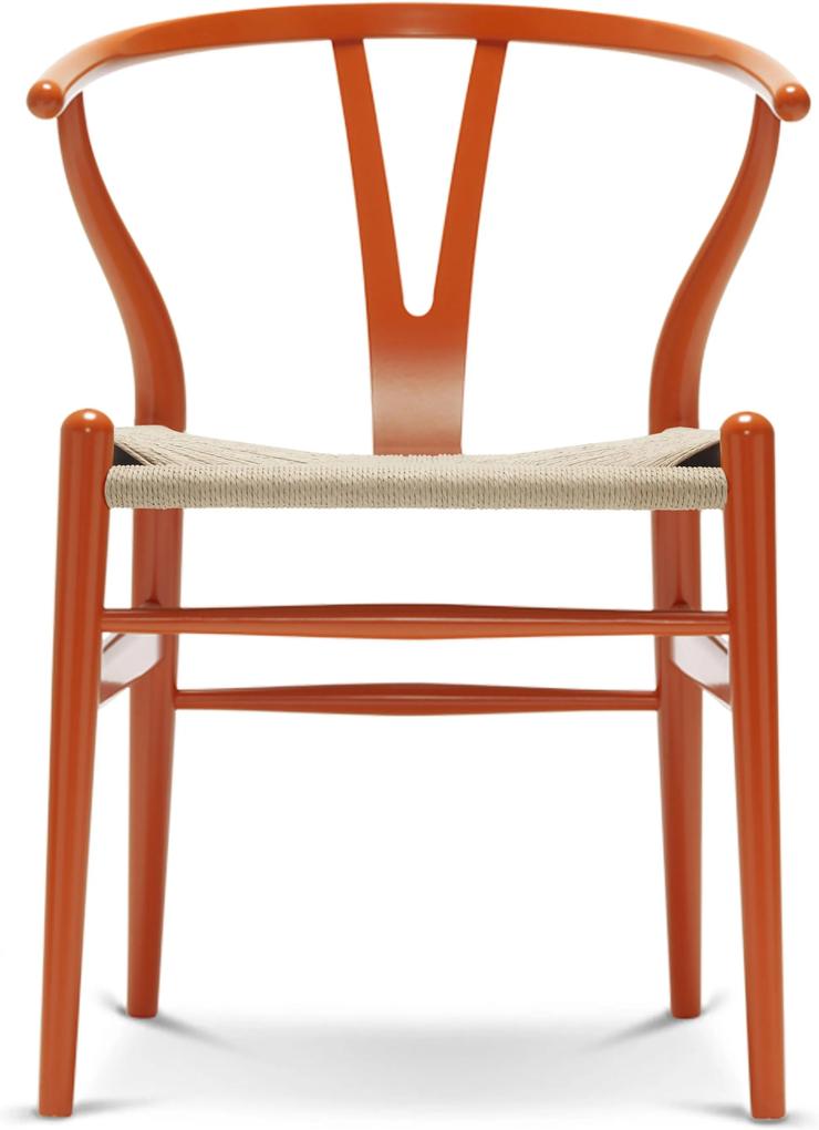 Carl Hansen & Son CH24 Wishbone stoel Colours Natural Orange Red