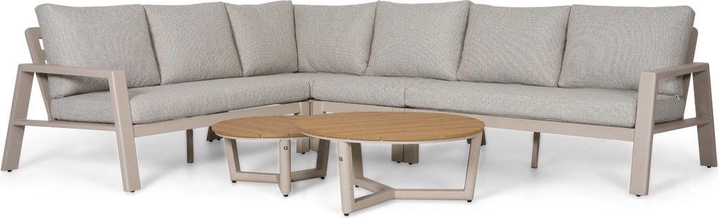 Hoek loungeset 6 personen Aluminium Zand/Beige  Lifestyle Garden Furniture Melone