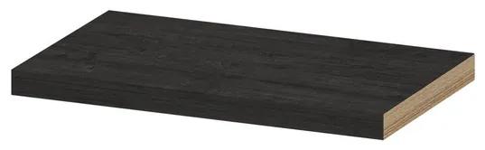 INK 35d wandplank - 60x35x3.5cm - voorzijde afgekant - tbv nis - MFC Houtskool eiken 1258803