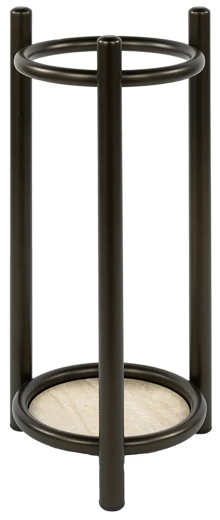 Ronde Paraplubak Met Bronskleurig Frame