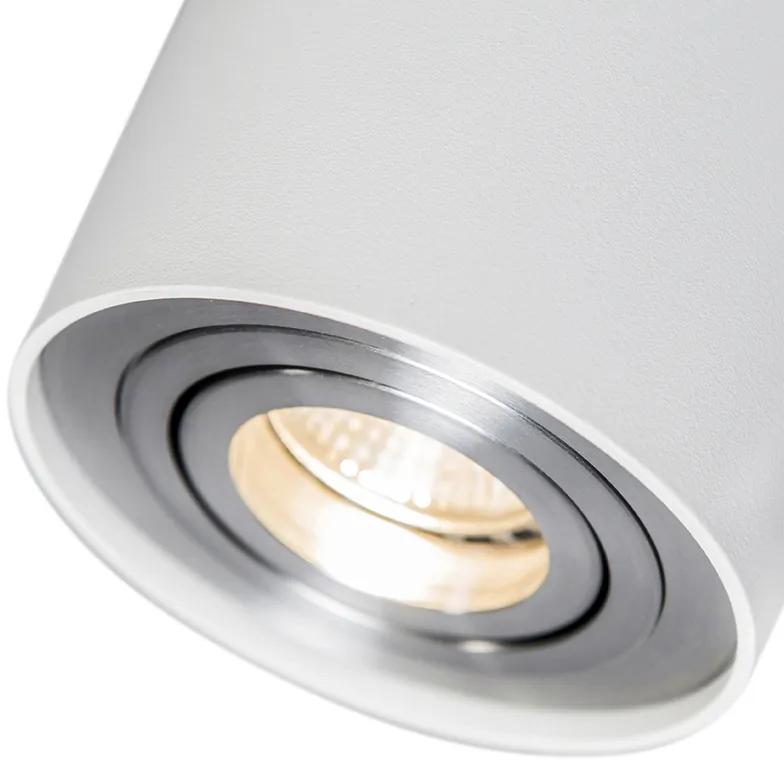 Set van 6 Spot / Opbouwspot / Plafondspots wit draai- en kantelbaar - Rondoo up Design, Modern GU10 Binnenverlichting Lamp