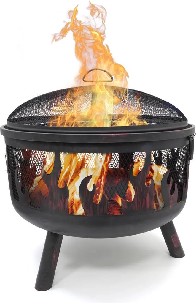 HEAT vuurkorf Hornset met grillplaat en vonkenscherm – zwart