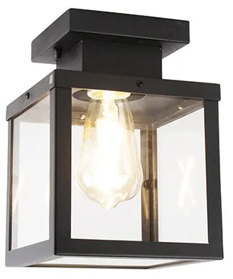 Industriële smart buitenplafondlamp zwart incl. ST64 Wifi - Rotterdam