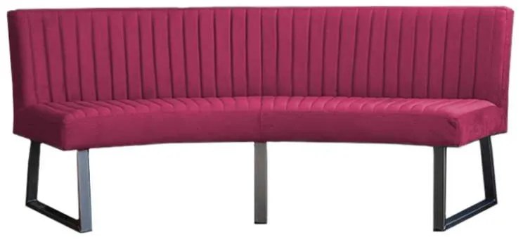 Eetkamerbank - Hengelo - stof Element fuchsia 19 - geschikt voor ovale tafel 240 cm