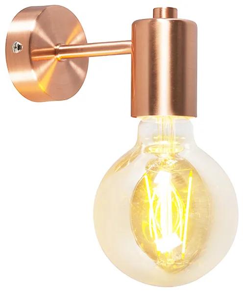 Smart Art Deco wandlamp koper incl. G95 WiFi lichtbron - Facil Modern E27 cilinder / rond Binnenverlichting Lamp