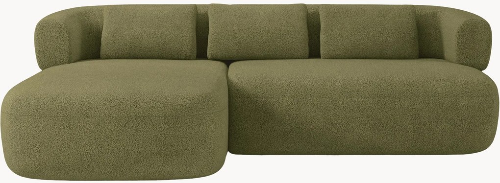 Bouclé hoekbank Jenny (3-zits)