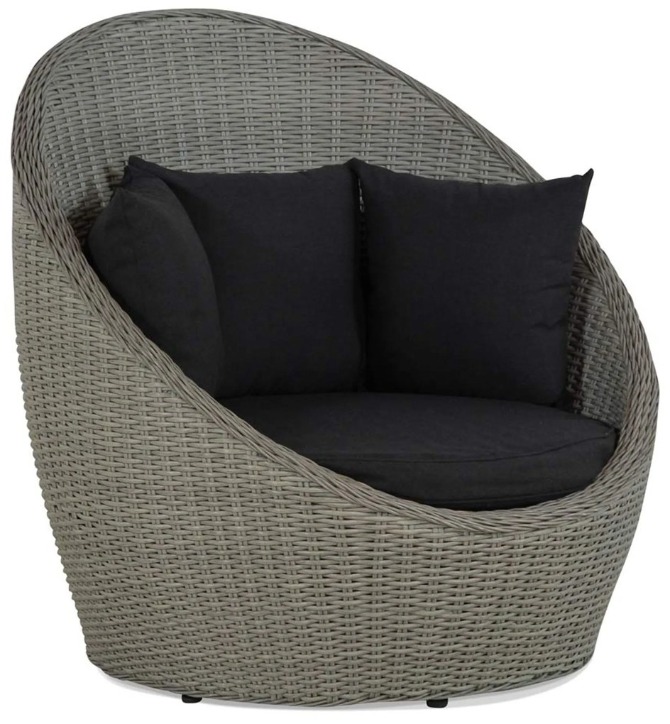 Tuinstoel Wicker Grijs-antraciet Garden Collections Cocoon